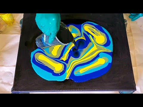 INSANE amount of CELLS ~Acrylic Pouring Paint Technique (Multi-coloured Pearl Cells)