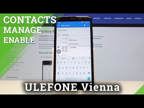 How to Personalize Contact Profile in ULEFONE Vienna - Add Photo to Contact