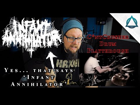 DRUMMER REACTS to C*ntCrusher - Infant Annihilator - Aaron Kitcher Drum Playthrough (Reaction)