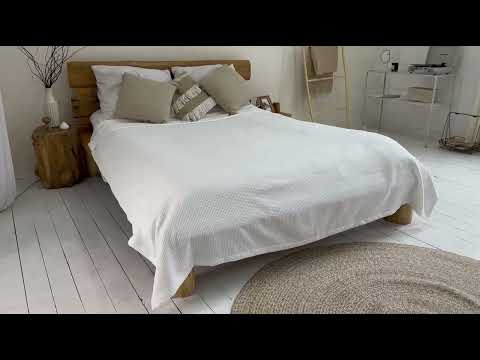 Плед покрывало SOFT, 100% коттон, белый цвет (Размера и цвета в ассортименте) - фото 1 - id-p2125109287