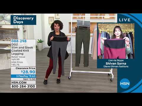 DG2 by Diane Gilman Slim and Sleek Coated Knit Legging  ...