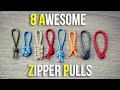 8 Awesome Paracord Zipper Pulls Easy Zipper Pull Ideas