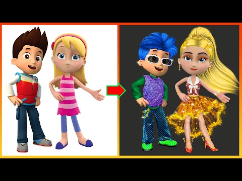 Ryder Katie Paw Patrol Glow Up Elemental  - Disney Pixar Art - PAW PATROL