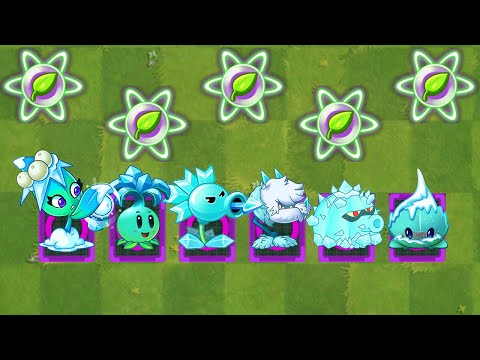 Plants vs Zombies 2 Mod All ICE Plants Power-Up vs Jurassic Marsh Final Boss! WIN The Game!
