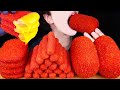 ASMR CHEESY HOT CHEETOS GIANT SAUSAGE MOZZARELLA CHEESE STICKS HASH BROWNS MUKBANG 먹방 EATING SOU
