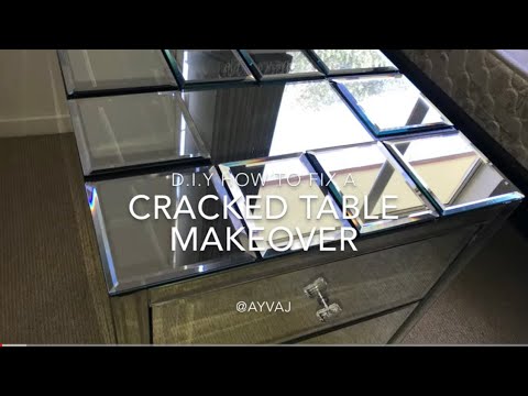 D.I.Y | How To Fix A Cracked Mirrored Table (Dollar...