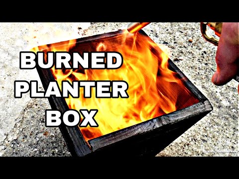 Burned Flower Planter Box | DIY Decor Ideas