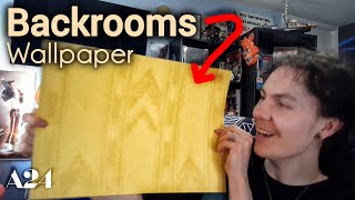 BACKROOMS WALLPAPER UNBOXING AND REVIEW!! | A24 