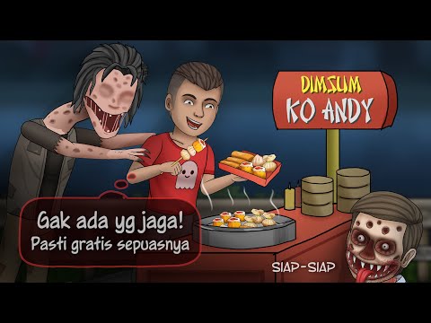 Pingsan dikagetin Setan  - Kompilasi Rizky cari Gratisan | Kartun Hantu, Kartun Lucu #HORORKOMEDI
