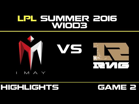 IM vs RNG Game 2 Highlights Tencent LPL Summer 2016 W10D3 I May vs Royal Never Give Up   RNG vs IM