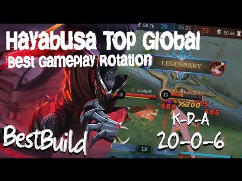 HAYABUSA!! 20-0-6 Best Gameplay Rotation , Best Build 2022 (Top Global Hayabusa)