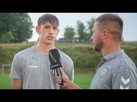 2023-06-25 Sandecja Nowy Sącz U-17 - Varsovia Warszawa U-17 2:2, rozmowa z Konradem Tokarzem