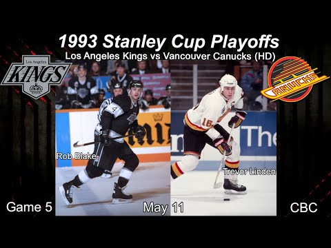 1993 Los Angeles Kings Vs Vancouver Canucks Game 5 (HD CBC)
