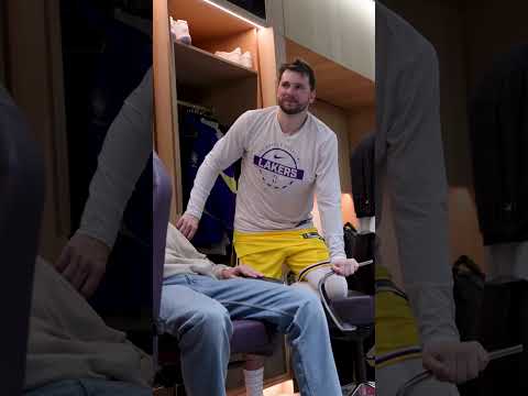 No ice bath for Luka 😂 #lakers