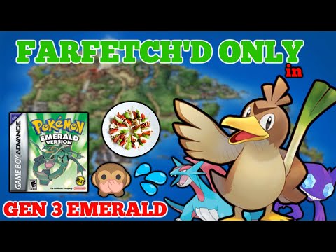 Can you beat Pokémon EMERALD with ONLY a FARFETCH'D? (No Items)| Pokemon Challenge