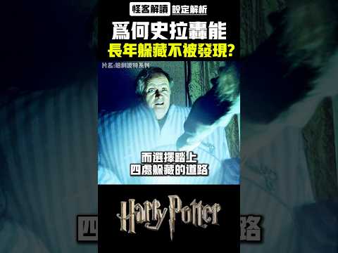 【哈利波特設定解析】為何史拉轰能長年躲藏不被食死徒發現？｜怪客解讀