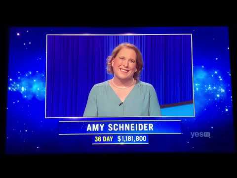 Jeopardy, intro - Amy Schneider DAY 37 (1/20/22)