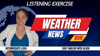 🌦️ English Weather Forecast | Intermediate Listening Practice | Under 