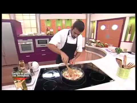 Receta: Lasaña de pollo con berenjenas