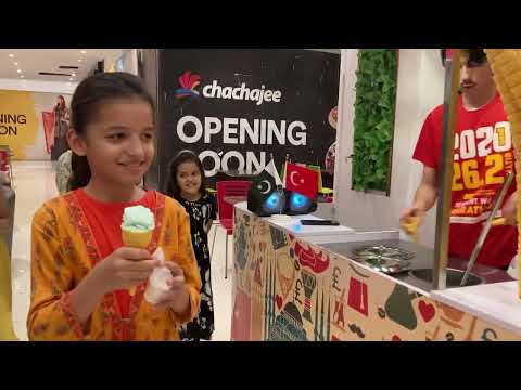 Enjoying turkish icecream