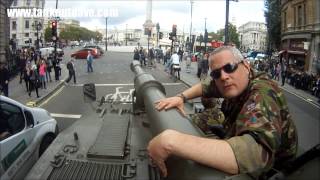 Driving A Tank Past Big Ben &amp; Downing Street In London!