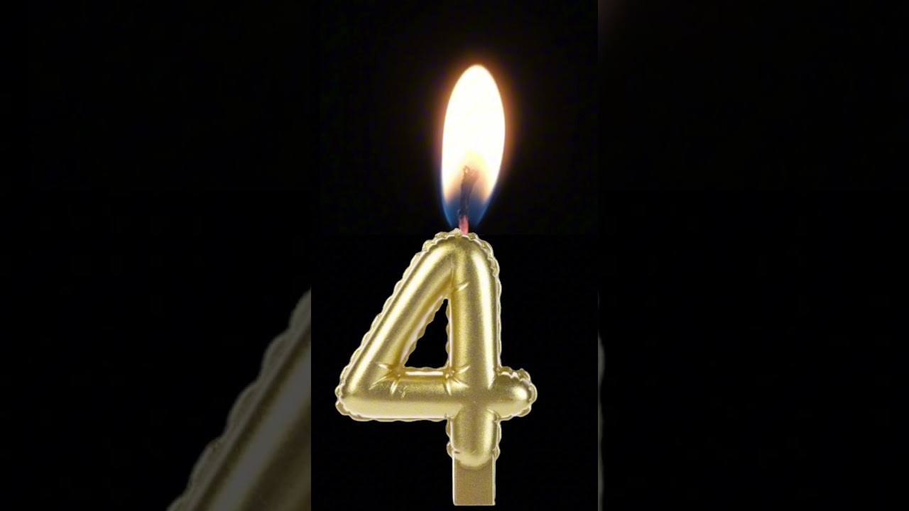 🔥 Birthday Candle - 4th Birthday Candle 🎈🥳