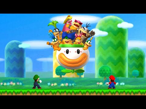 New Super Mario Bros. 2 - 100% Walkthrough - World 1 (2 Players)