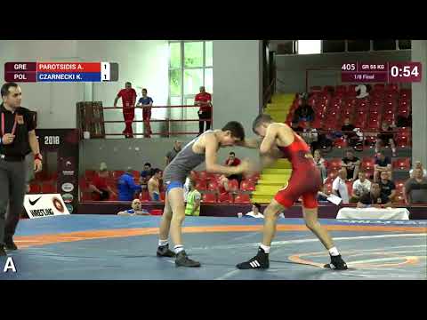 1/8 GR - 55 kg: A. PAROTSIDIS (GRE) v. K. CZARNECKI (POL)