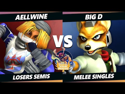 Show Me Your Moose 2 LOSERS SEMIS - Aellwine (Sheik) Vs. Big D (Fox) Smash Melee - SSBM
