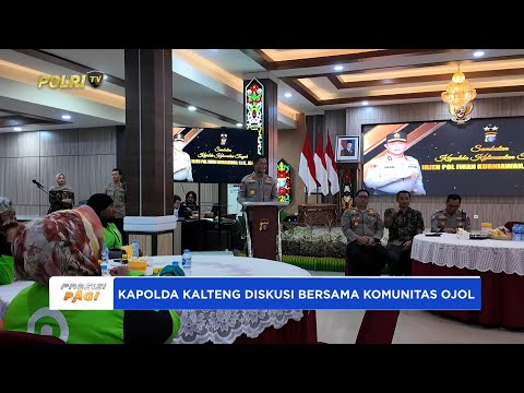 KAPOLDA KALTENG DISKUSI BERSAMA KOMUNITAS OJEK ONLINE WUJUDKAN KAMTIBMAS YANG KONDUSIF
