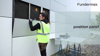 Panouri compacte Fundermax Max Compact Exterior - Instalarea cu ajutorul niturilor
