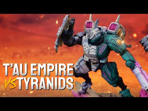 NEW Tau Empire vs NEW Tyranids - A LIVE Warhammer 40k Battle Report