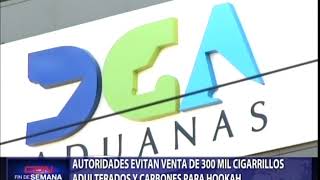 Autoridades evitan venta de 300 mil cigarrillos adulterados y carbones para hookah