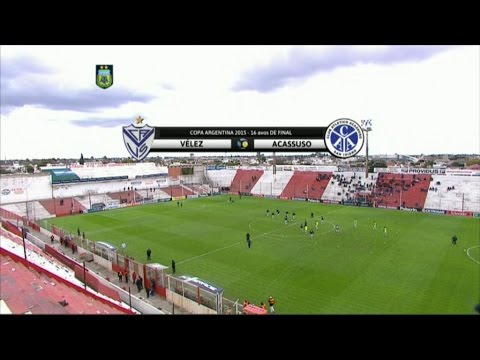 Fútbol en vivo. Acassuso - Velez. Copa Argentina. 16avos. 2015. FPT