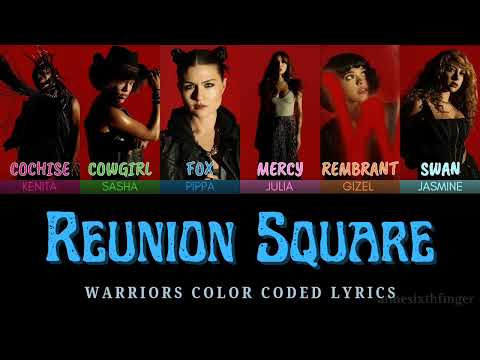 Screenshot from Reunion Square lyrics video by Shenseea, Kenita Miller, Sasha Hutchings, Phillipa Soo, Gizel Jiménez, Julia Harriman, Jasmine Cephas Jones and DJ Reborn