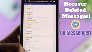 How to Recover Deleted Messages on Messenger! [Retrieve]