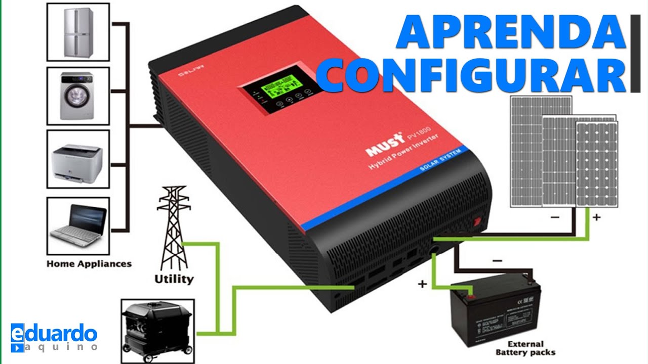 COMO CONFIGURAR INVERSOR HÍBRIDO 3000W MPPT Must Solar