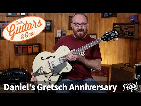 Gretsch G6118T-LIV Players Edition Anniversary with String-Thru Bigsby 2016 - 2020 - 2-Tone Lotus Ivory / Charcoal Metallic image 12