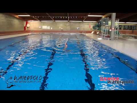 Wasserball – Paddeltechniken – Beinwärtsschieben: Block mit Armwechsel – Niveau Fortgeschrittene