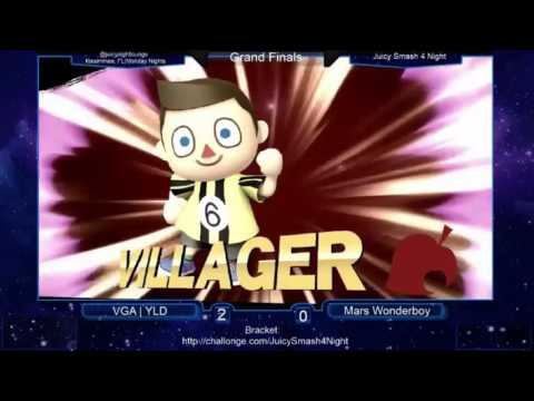 JuicySmash4Night - Grand Finals: YLD (Villager) vs Mars Wonderboy (Mario)