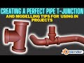 Creating A Perfect T Junction Pipe In Blender