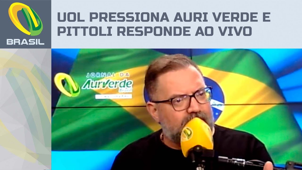 Jornalista do Uol pressiona Auri Verde Brasil e Alexandre Pittoli dá resposta ao vivo