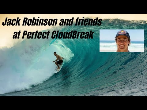 Jack Robinson and Friends surfing at perfect Cloudbreak