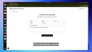 AI-Powered LinkedIn Post Generator using Node.js & React | Create Smart Social Content