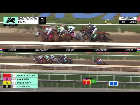 Mama's Kid wins Race 3 on Friday, October 9, 2020 at Santa Anita Park.