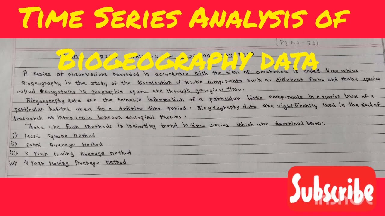 Time Series Analysis of Biogeography Data | Spatiotemporal Patterns in Ecology & GIS# geography#maps