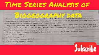 Time Series Analysis of Biogeography Data | Spatiotemporal Patterns in Ecology & GIS# geography#maps
