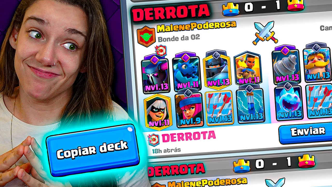 se eu PERDER eu COPIO o seu deck! - Clash Royale | De Noob a Pro