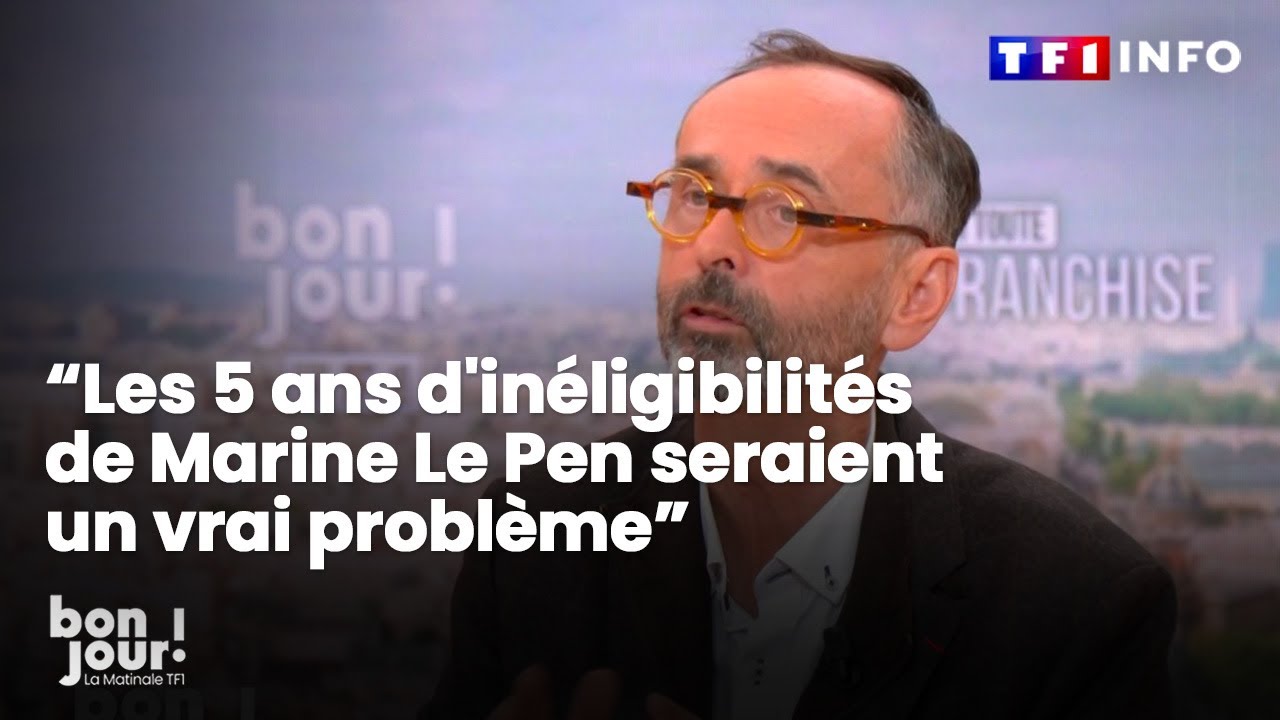 Robert Ménard "Les 5 ans d'inéligibilités de Marine Le Pen seraient un vrai problème"｜TF1 INFO