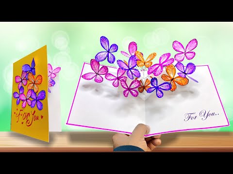 DIY 3D butterfly POP-UP card Crafts | Pop-Up Birthday Card | Special Birthday Card